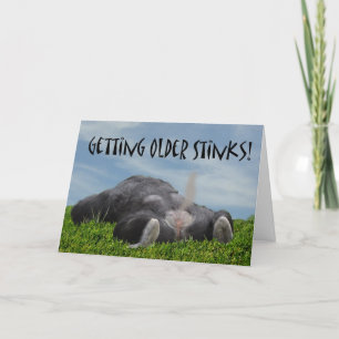 Funny Humorous Getting Older Monkey Happy Birthday Karte