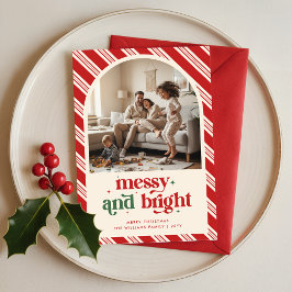 Funny Humorous Kid Children Family Photo Christmas Feiertagskarte