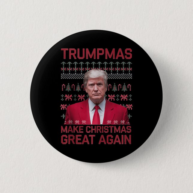 Funny Humorvolle Trumpmas machen Weihnachten wiede Button (Vorderseite)