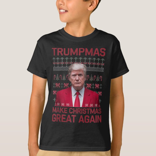Funny Humorvolle Trumpmas machen Weihnachten wiede T-Shirt (Vorderseite)