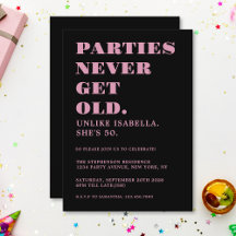 Funny Humour 50. Geburtstag Schwarz und Rosa