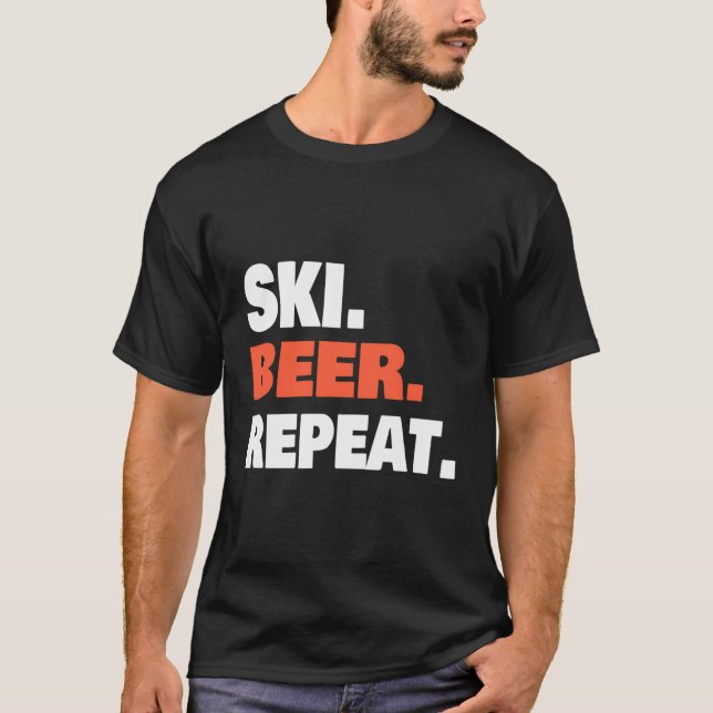 Funny Humour Cool Fun Ski Ski Ski Ski Ski Ski Ski  T-Shirt (Vorderseite)