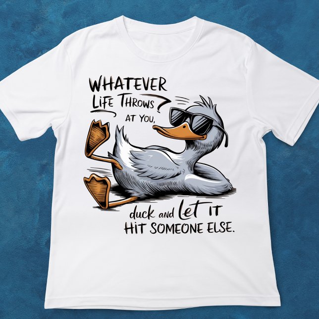Funny Humour Duck in Glasses T - Shirt (Von Creator hochgeladen)
