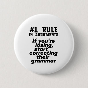 Funny Humour Grammar Zitat Englisch Lehrer Button