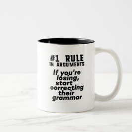 Funny Humour Grammar Zitat Englisch Lehrer Zweifarbige Tasse