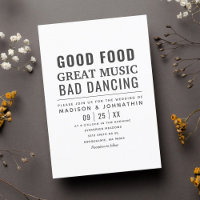 Funny Humour Moderne Schwarz & Weiß Hochzeit