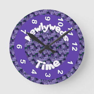 Funny Humour Newlywings Wall Clock Runde Wanduhr