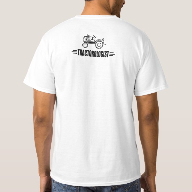 Funny Humour Tractor Tractorologist Racing T-Shirt (Rückseite)