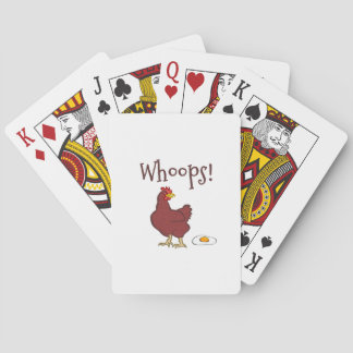 Funny Humour Whoops Hühnchen Lay Fried Ei Spielkarten