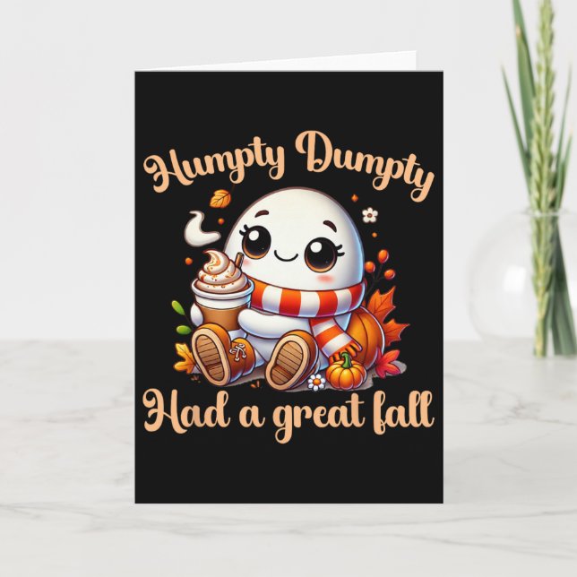 Funny Humpty Dumpty hatte einen großen Herbst Herb Karte (Vorderseite)