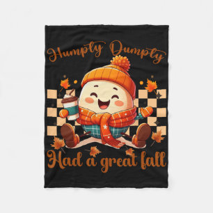 Funny Humpty Dumpty hatte einen großen Herbst Männ Fleecedecke