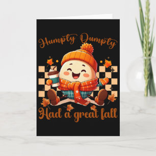 Funny Humpty Dumpty hatte einen großen Herbst Männ Karte