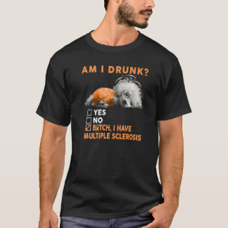 Funny Hund bin ich Betrunken, dass ich Multiple Sk T-Shirt
