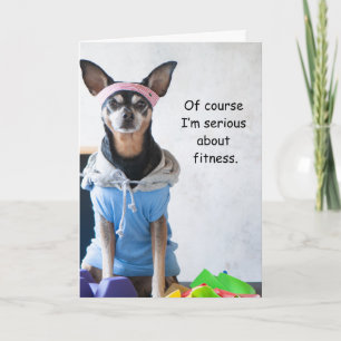 Funny Hund Fitness Pizza Card Karte