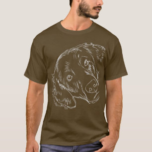 Funny Hund flach überzogenes Retriever T-Shirt