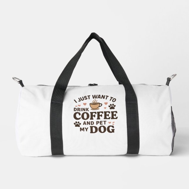Funny Hund Lover Tasse Hund Mama Hund Vater Duffle Bag (Vorderseite)