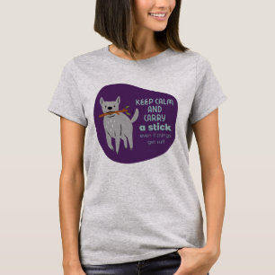 Funny Hund Spaß behielt ruhig und trage einen Stoc T-Shirt