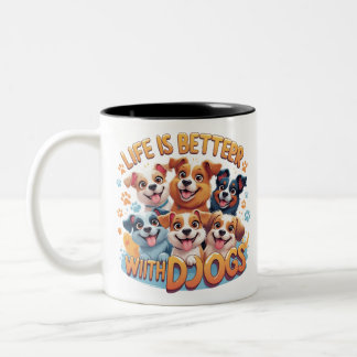 Funny Hund Tasse Hund liebt Kaffee Niedlich Cup Hu