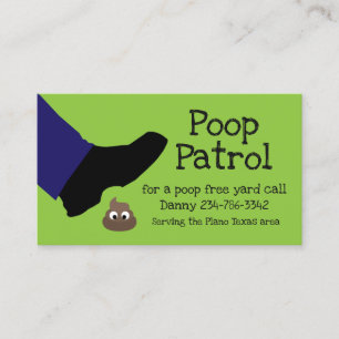 Funny Hunde Clean Up Business Card Visitenkarte