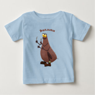 Funny hungrig hässlich flehe Cartoon Baby T-shirt