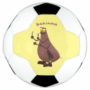 Funny hungrig hässlich flehe Cartoon Fußball