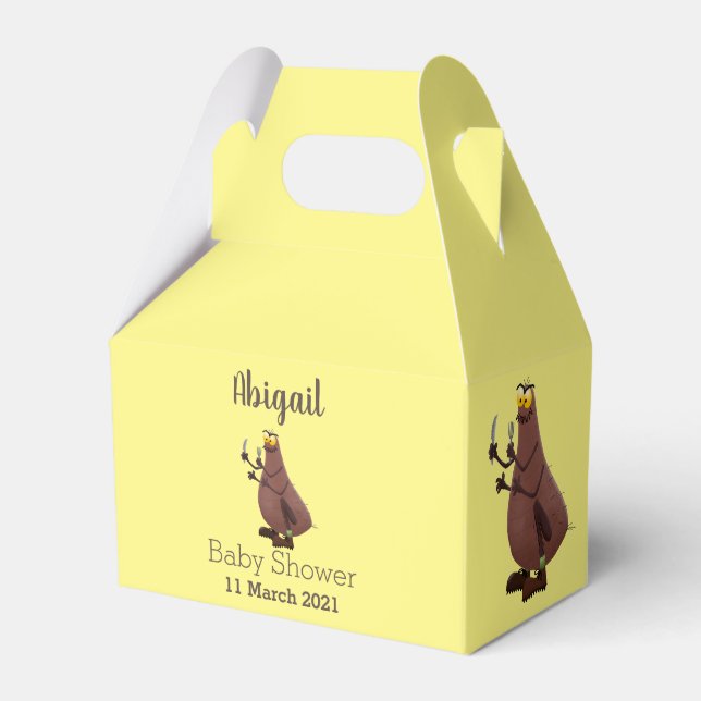 Funny hungrig hässlich flehe Cartoon Geschenkschachtel (Vorderseite)