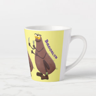 Funny hungrig hässlich flehe Cartoon Milchtasse