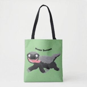 Funny hungrig Honigbadger Cartoon Illustration