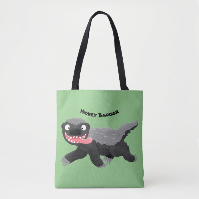 Funny hungrig Honigbadger Cartoon Illustration (Vorderseite)