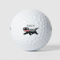 Funny hungrig Honigbadger Cartoon Illustration
