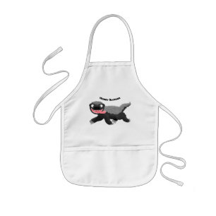 Funny hungrig Honigbadger Cartoon Illustration Kinderschürze