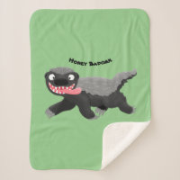Funny hungrig Honigbadger Cartoon Illustration