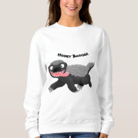 Funny hungrig Honigbadger Cartoon Illustration