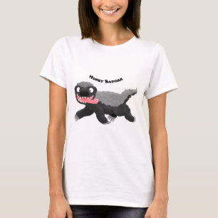 Funny hungrig Honigbadger Cartoon Illustration T-Shirt