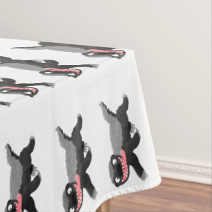 Funny hungrig Honigbadger Cartoon Illustration Tischdecke