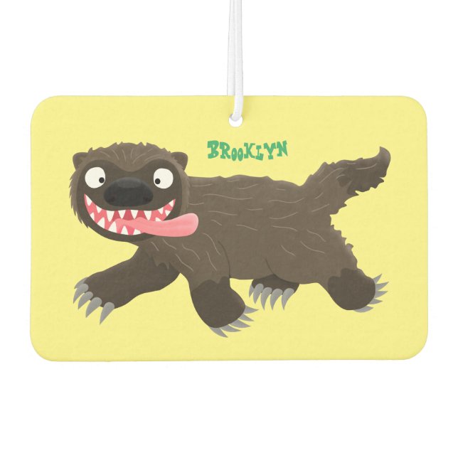 Funny hungrig Wolverine tierischer Cartoon Autolufterfrischer (Vorderseite)