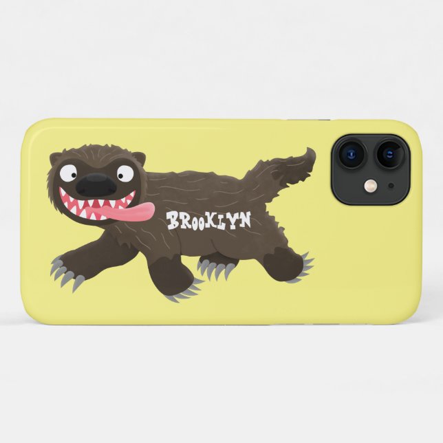 Funny hungrig Wolverine tierischer Cartoon Case-Mate iPhone Hülle (Rückseite (Horizontal))