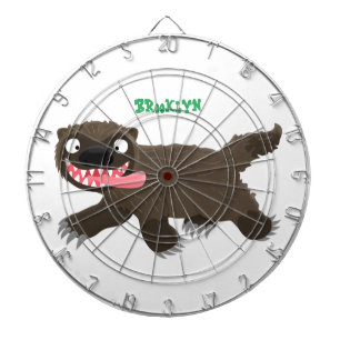 Funny hungrig Wolverine tierischer Cartoon Dartscheibe