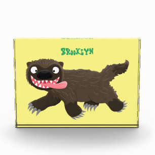 Funny hungrig Wolverine tierischer Cartoon Fotoblock