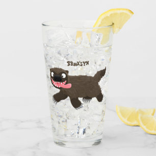 Funny hungrig Wolverine tierischer Cartoon Glas