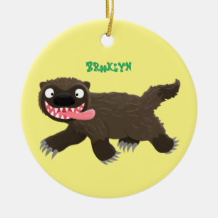 Funny hungrig Wolverine tierischer Cartoon Keramik Ornament