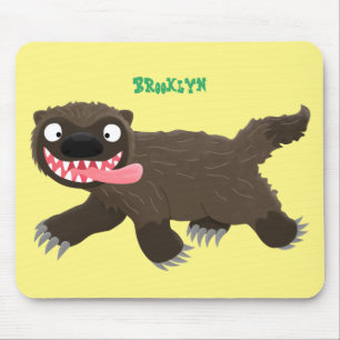 Funny hungrig Wolverine tierischer Cartoon Mousepad