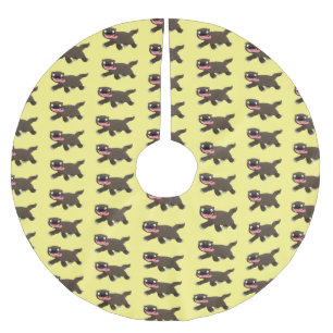 Funny hungrig Wolverine tierischer Cartoon Polyester Weihnachtsbaumdecke