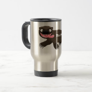 Funny hungrig Wolverine tierischer Cartoon Reisebecher