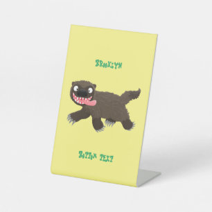 Funny hungrig Wolverine tierischer Cartoon Sockelschild