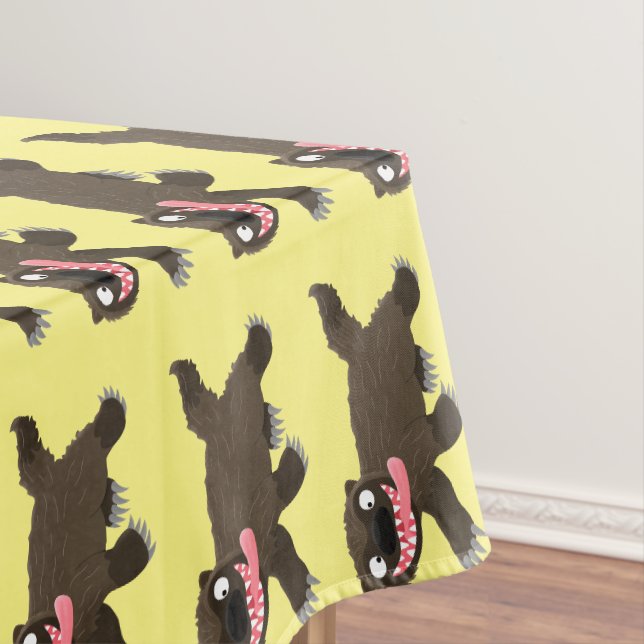 Funny hungrig Wolverine tierischer Cartoon Tischdecke (Beispiel)