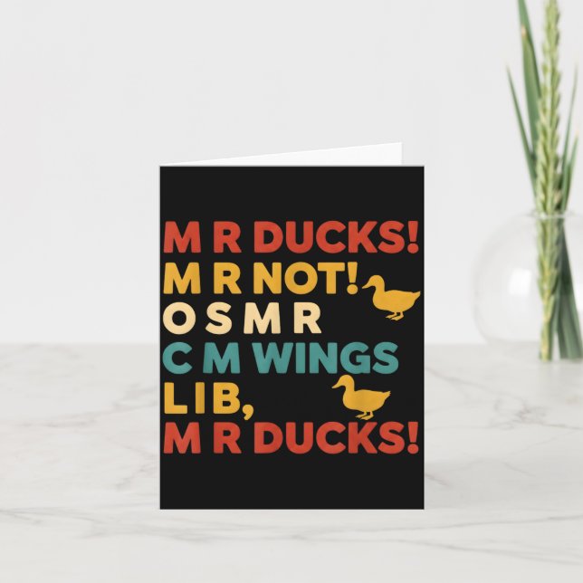 Funny Hunting Humor Tee For M R Ducks  Karte (Vorderseite)