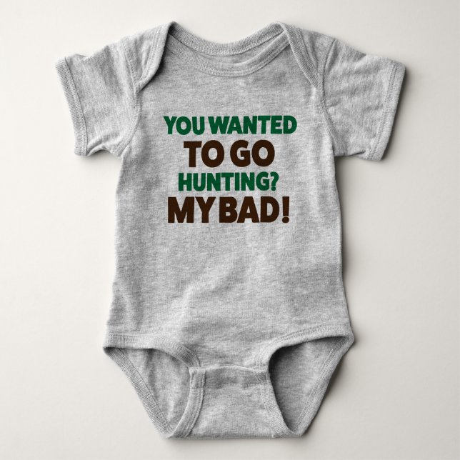 Funny Hunting Jersey Bodysuit für Baby Baby Strampler (Vorderseite)