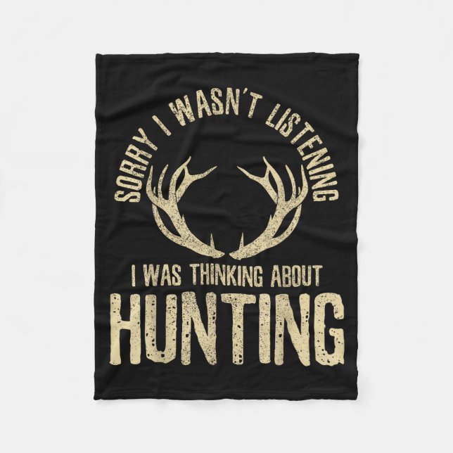 Funny Hunting Quote Saying Deer Venison Elk Hunter Fleecedecke (Vorderseite)