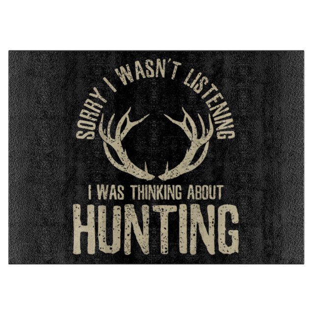 Funny Hunting Quote Saying Deer Venison Elk Hunter Schneidebrett (Vorderseite)